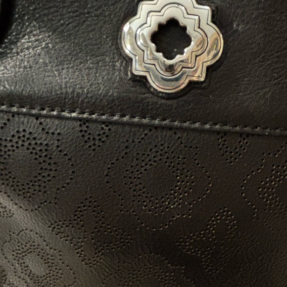 Brighton Octavia Perforated 2 Toned MG Medium Satchel Leather Handbag Toto - Picture 13 of 16